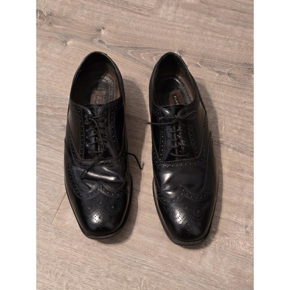 Florsheim Men's Black Oxfords Wingtip Dress Shoes Size 10.5D‎